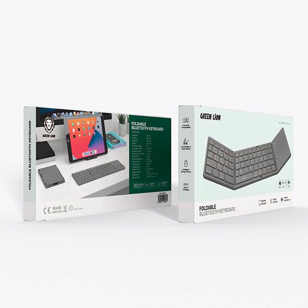 Green Lion Foldable Bluetooth Keyboard (Gnfldbtkbgy) Black — Noutbuk aksesuarları, Bakı (3)