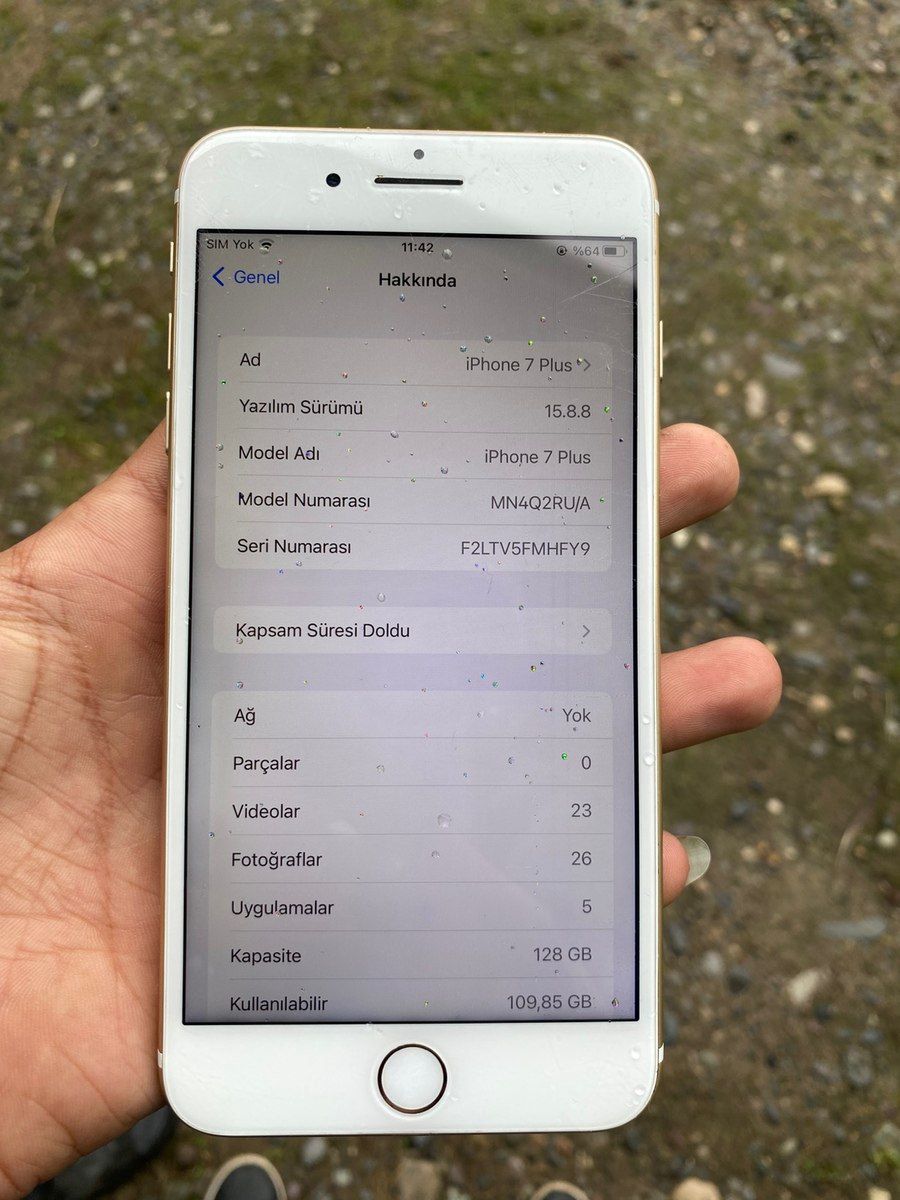 Apple iPhone 7 Plus Silver 128GB — Smartfonlar, Bərdə (3)