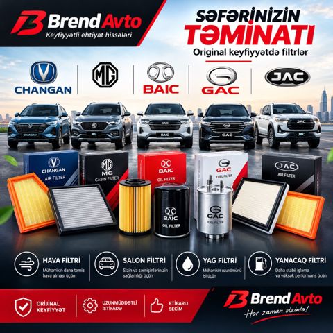 Changan, MG, Baıc, GAC və JAC ehtiyat hissələri — Bakı