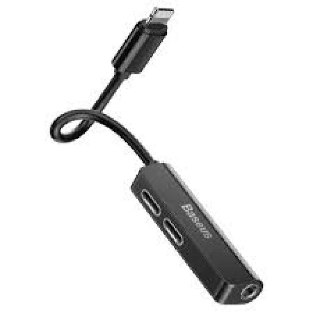 Baseus L52 CALL52-01 Lightning 3‑in‑1 Audio və Şarj Adapteri — Şarj cihazları, Bakı (3)