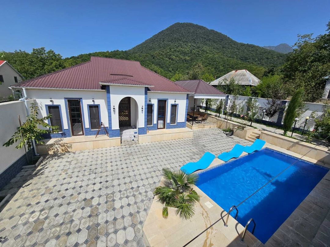 İcarəyə verilir 4 otaqlı həyət evi/bağ evi 120 m² — Ev, villa, Qəbələ (2)