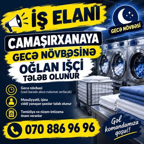 Camaşırçı tələb olunur — Bakı