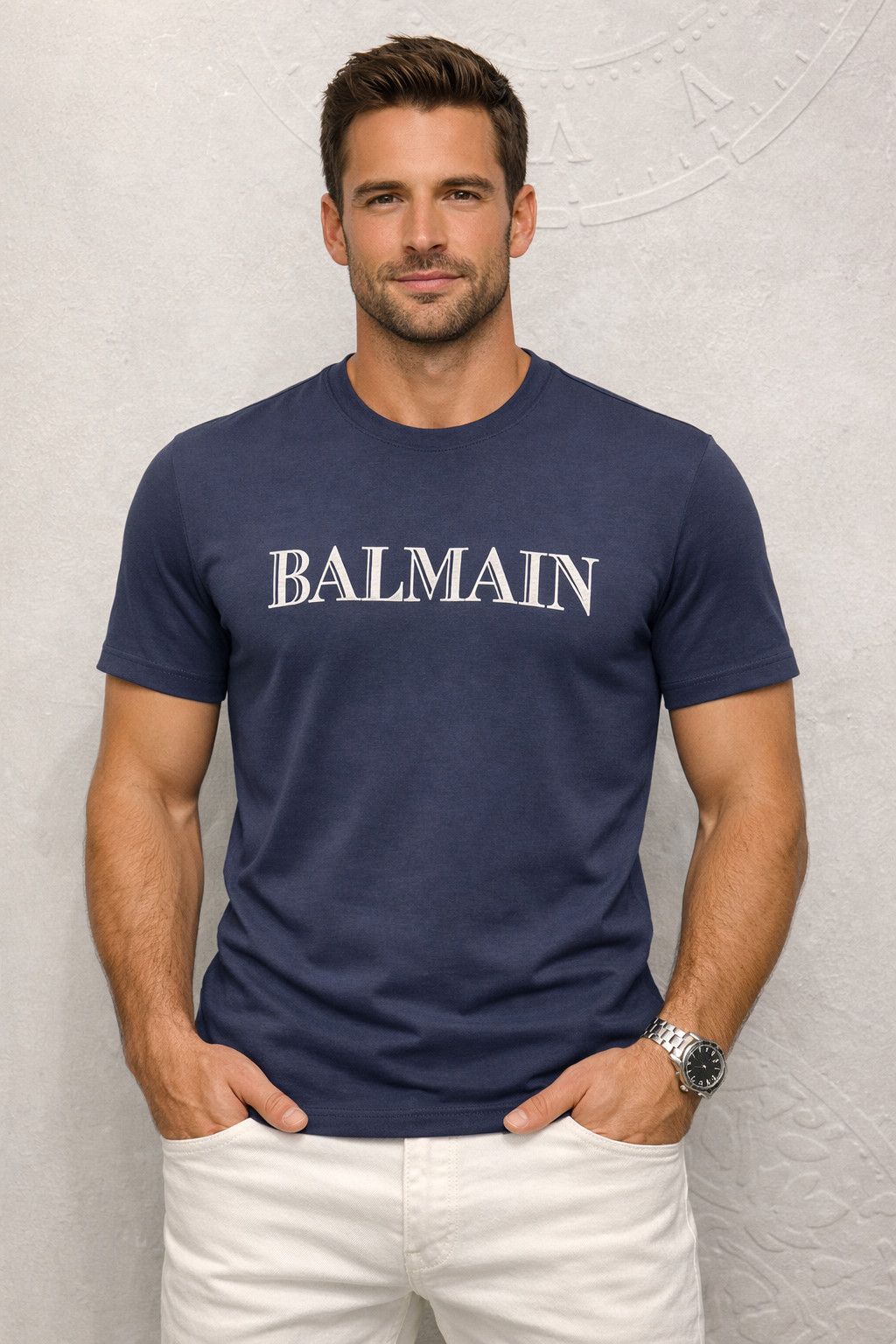 Futbolka 9858, göy, pambıq, ölçü L — Mallar, Bakı