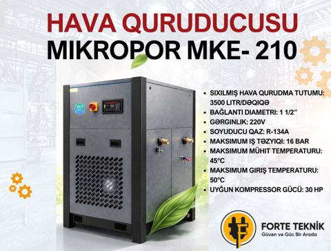 Kompressor üçün hava quruducu Mikropor MKE 210 — Bakı