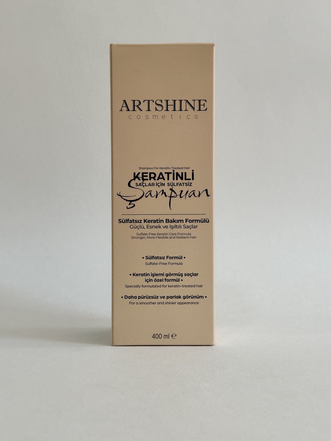 Saçlar üçün sulfatsız Artshine Cosmetics Keratinli, uniseks, 400 ml — Mallar, Bakı (2)