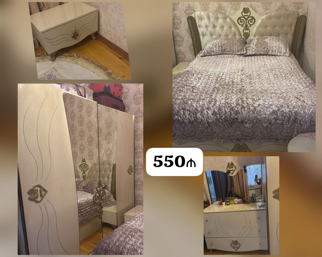 *550₼ Yataq mebeli Satılır*‼ Baza var yeni alınıb boyukdu — Yataq otağı mobilya dəstləri, Digah