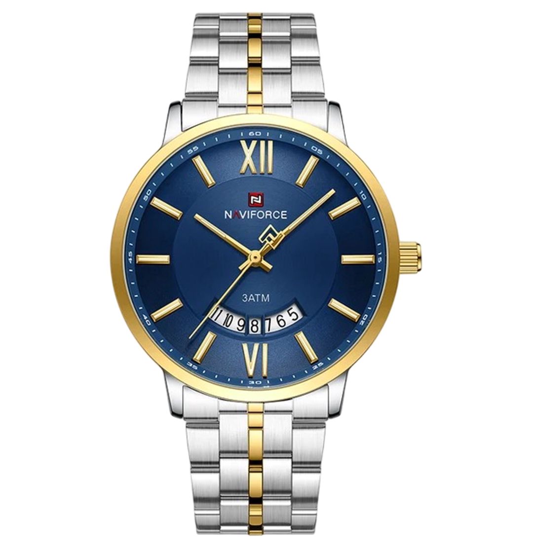 Qol saatı NaviForce NF 9238 Silver/Gold/Blue — Mallar, Bakı