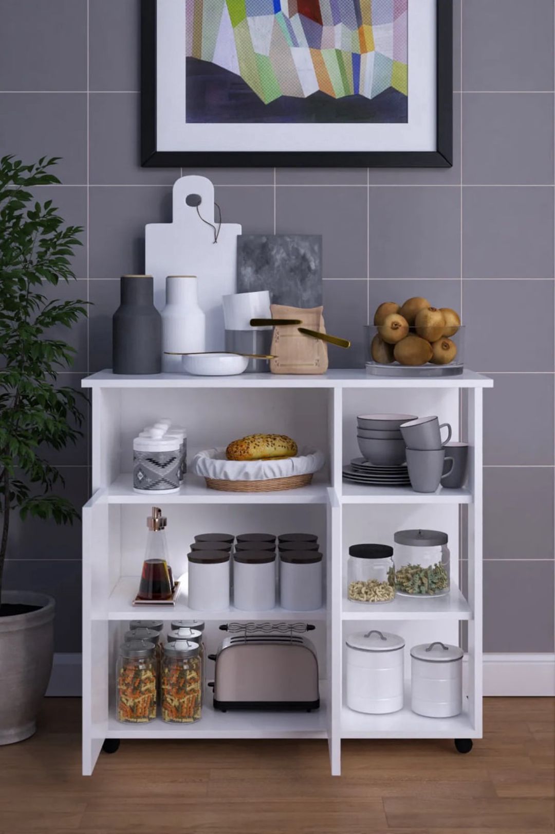 Şkaf mətbəx üçün Ev Plus Moka, Ldsp, ağ, 90x40x90 sm — Şkaflar, Bakı (3)