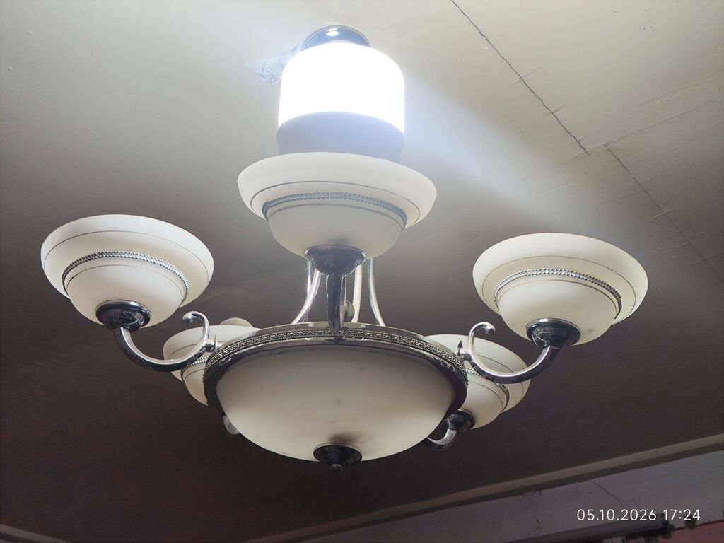 Çılçıraq, 6 lampa, Şüşə — Tavan is?qlar? v? cilc?raqlar, Gəncə (2)