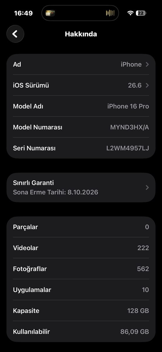 Apple iPhone 16 Pro Black Titanium 128GB/8GB — Smartfonlar, Bakı (5)