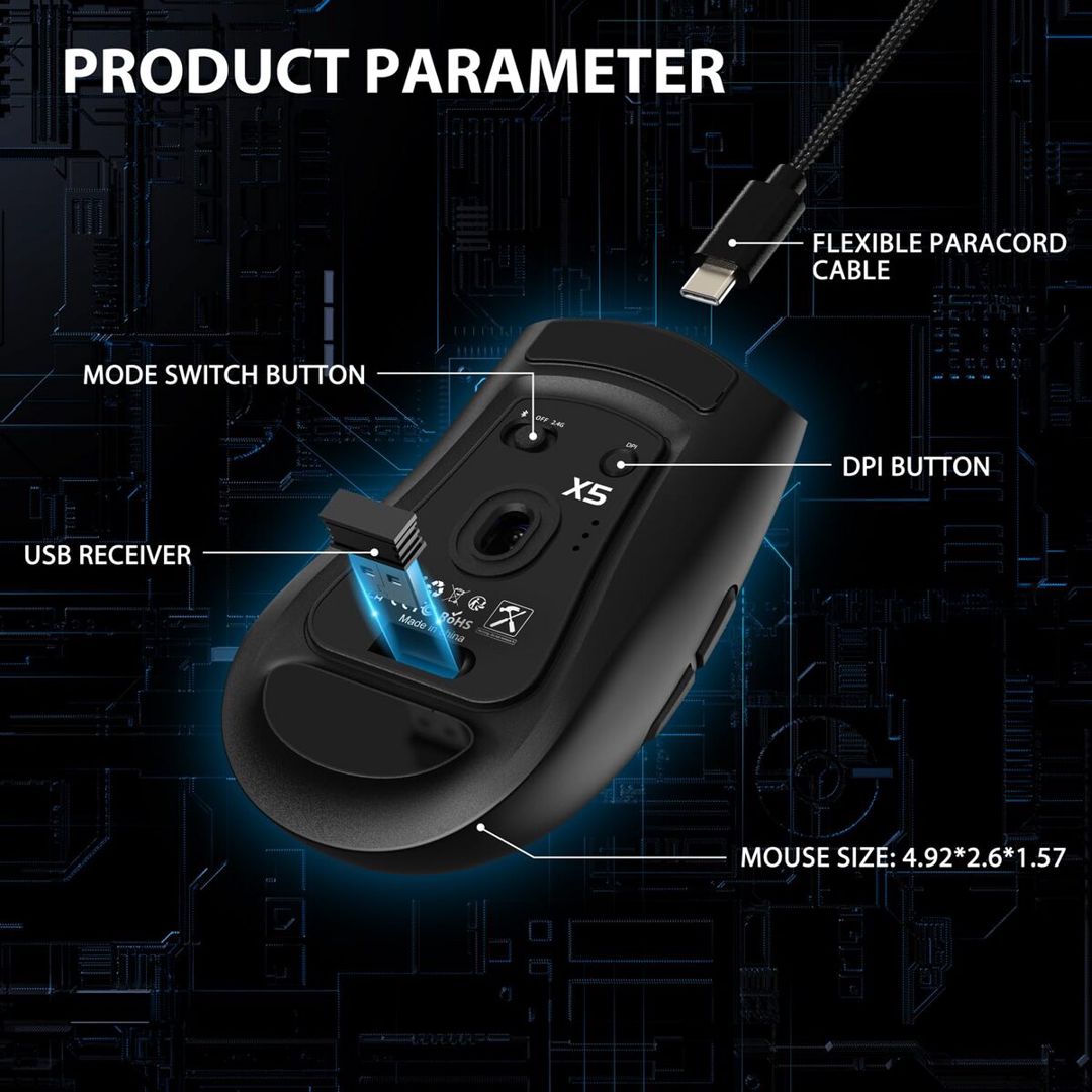 Mouse attack shark X5 – black — Periferik cihazlar, Bakı (3)