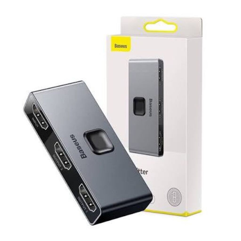 Baseus Matrix CAHUB-BC0G 4K HDMI İki İstiqamətli Switcher (Space Gray) — TV və Video, Bakı (3)