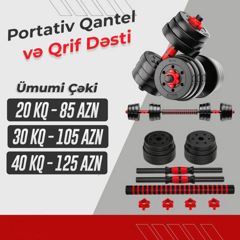 Qantellər dəsti "Barbell and Dumbbell" — İdman, hobi, istirahət, Bakı (4)