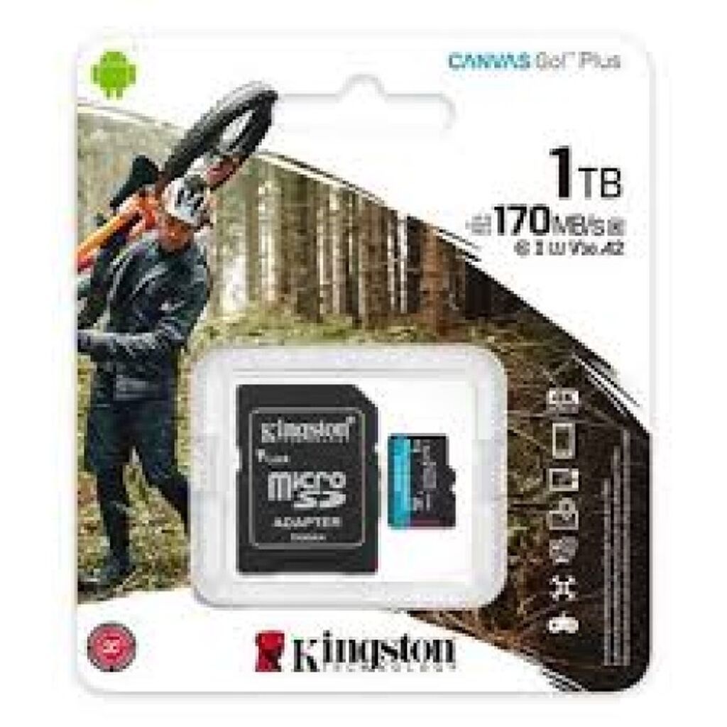 Kingston Canvas Go Plus SDCG3/1TB – 1TB microSDXC yaddaş kartı (SD — Yaddaş kartları, Bakı (2)