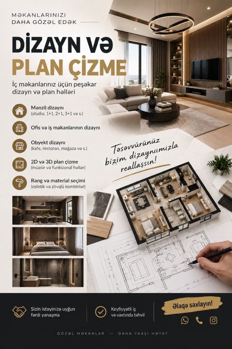 İnteryer dizayneri işi axtarıram — Bakı