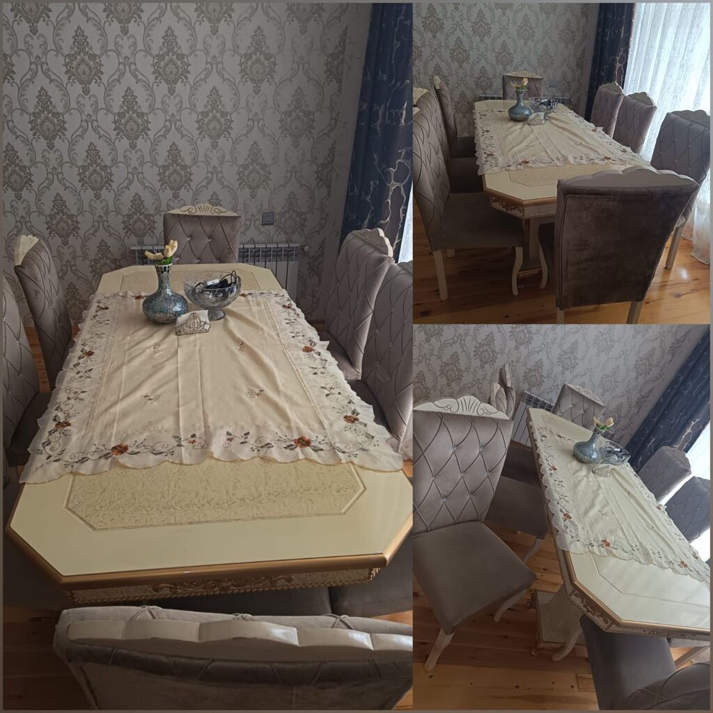 Masa dəsti satılır 550₼. 8 oturcağı var. 2 aydır alınıb. ünvan — Masalar və stullar, Digah