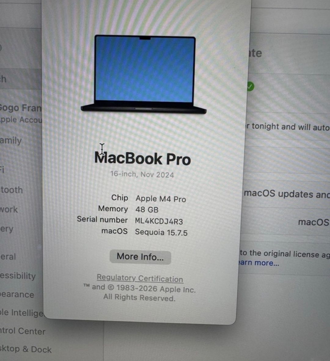 Apple MacBook Pro M4 Pro 16inch 48GB/1TB — Noutbuklar, Bakı (4)