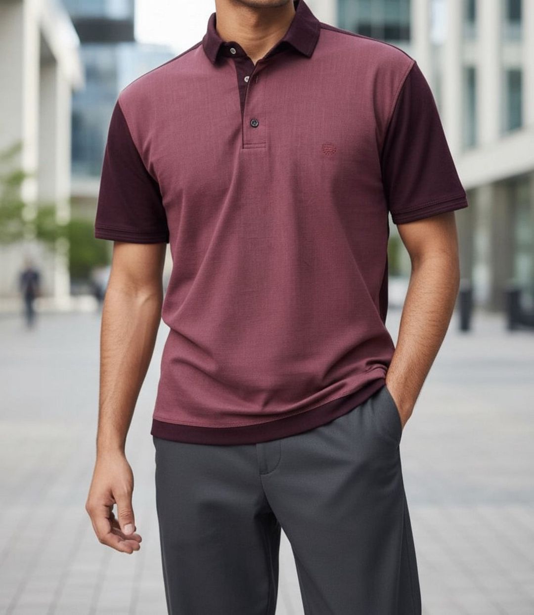 Kişilər üçün polo Konko TCS_3042, tünd qırmızı, pambıq, ölçü XXL — Mallar, Bakı (3)