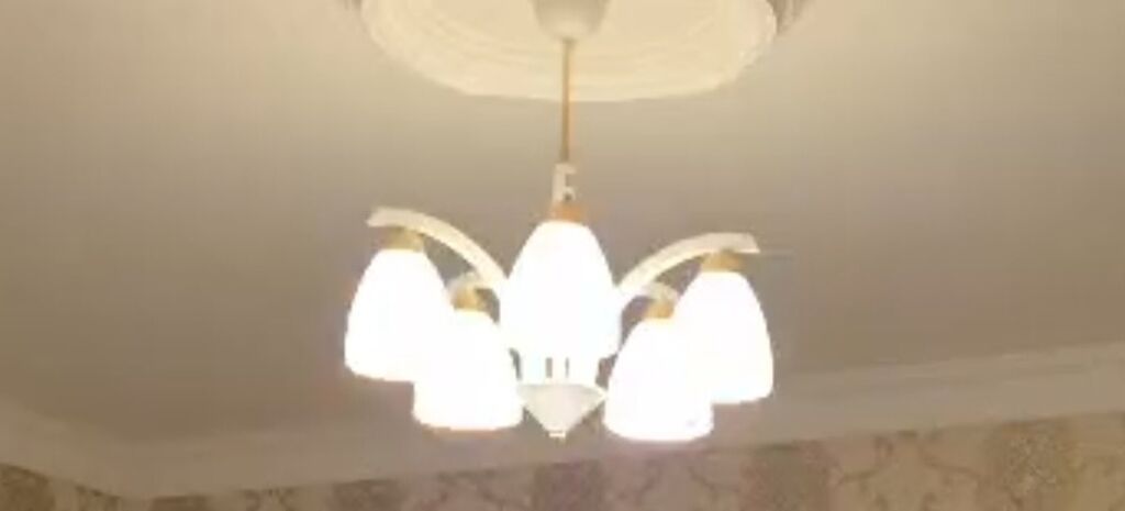 Çılçıraq, 5 lampa, Şüşə — Tavan is?qlar? v? cilc?raqlar, Bakı (2)