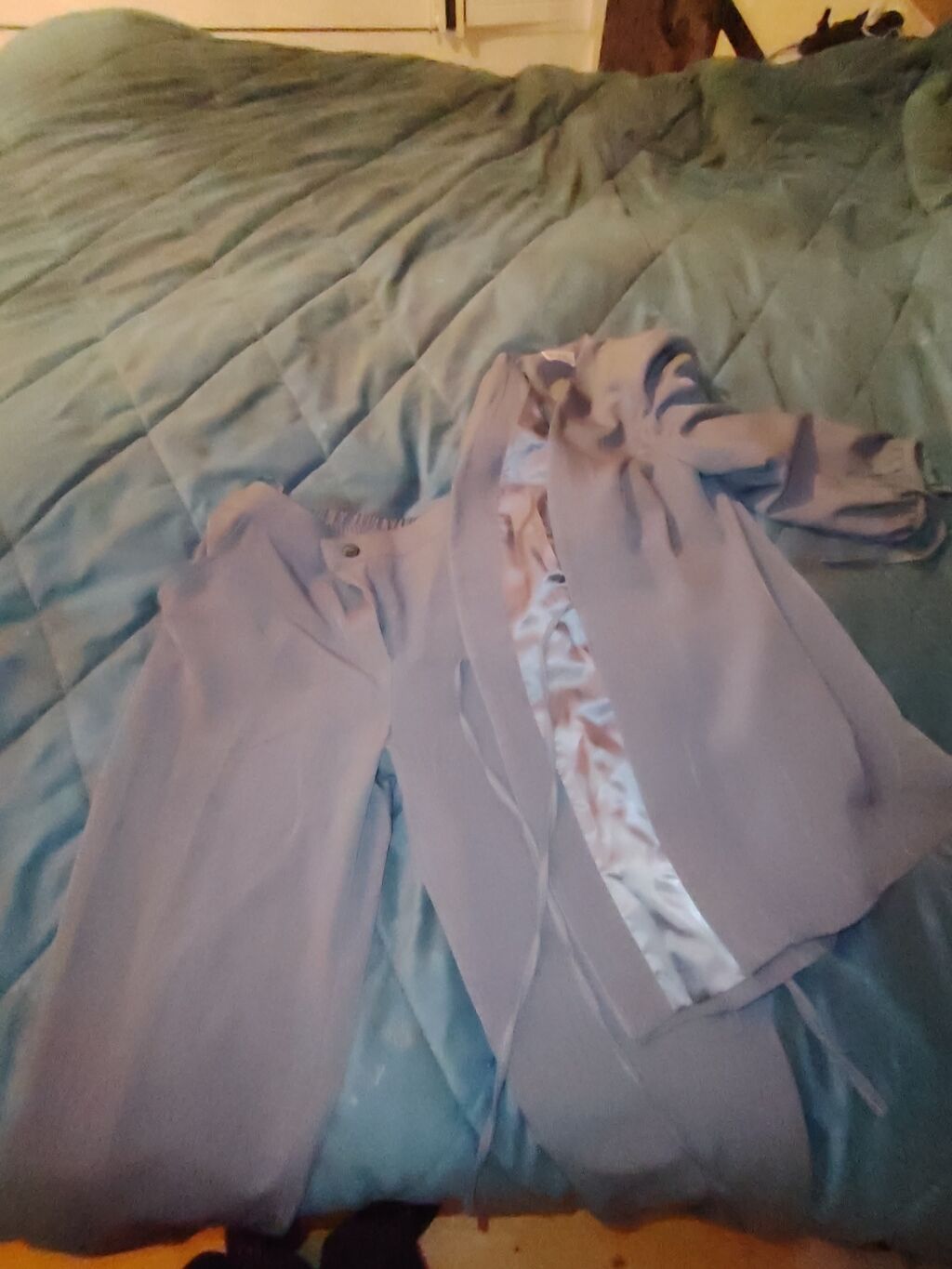 Qadın kostyum dəsti – şalvar + jaket - Rəng: tozlu bənövşəyi/boz ton — Kostyum, Bakı