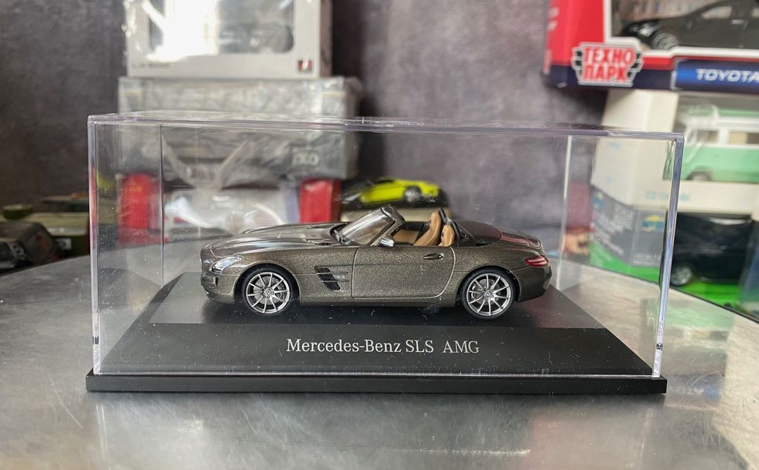 Коллекционная модель Mercedes-Benz SLS AMG R197 Roadster Monza Grey 2012 — Kolleksiyalar, Bakı (6)