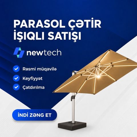 İşıqlı parasol çətiri — Bakı