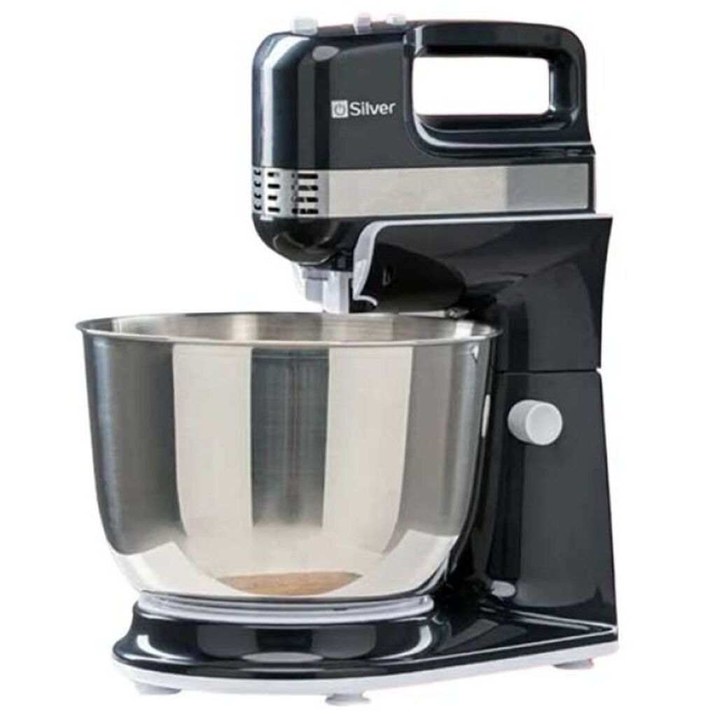 Silver SL-6377 Stasionar Mikser – 600W, 4L paslanmayan polad kasa — Blenderlər, xırdalayanlar və mikserlər, Bakı