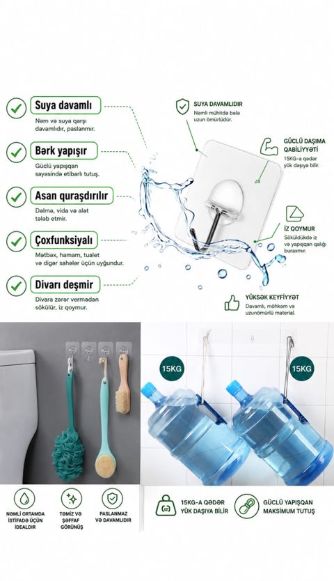 Şəffav qarmaq myhome — Bakı