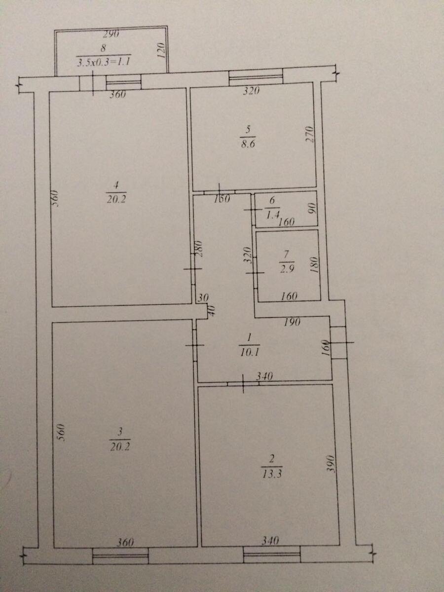Satılır 3 otaqlı köhnə tikili 80 m² — Mənzil, Bakı (2)