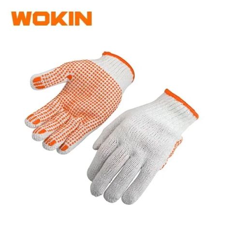 Wokın 451110 PVC nöqtəli trikotaj iş əlcəyi – 12 cüt (10/XL) Wokın — Bakı