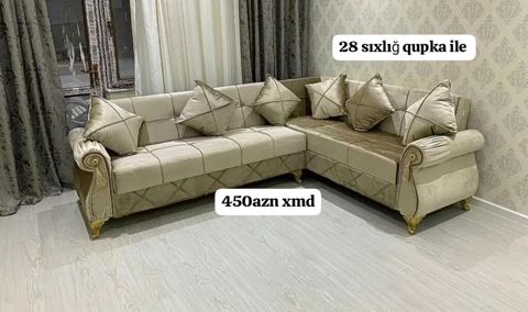 Künc divan dəsti - Ölçü: 200 x 280 sm - Açılandır və bazalı model — Bakı
