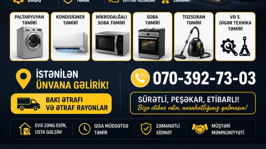 Paltaryuyan təmiri, Kondisioner Servis — Məhərrəm Ibrahimov — Elektrik cihazlarının təmiri və quraşdırılması, Bakı (3)