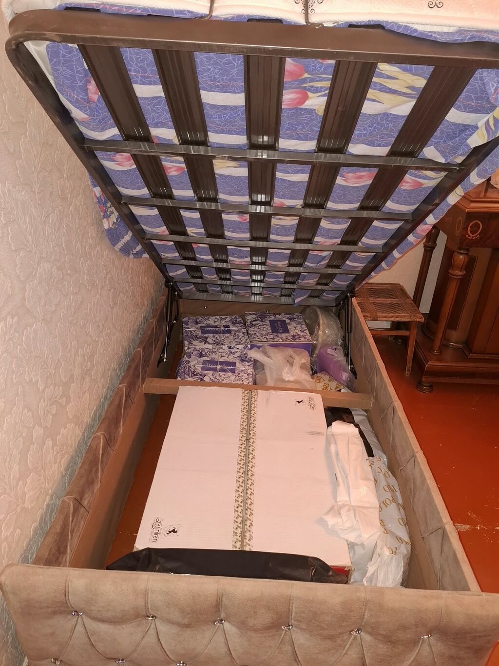 2 eded bazali matrasli ela veziyyetde çarpayi .Sifarişlə hazirlanib — Yataqlar, Bakı (4)