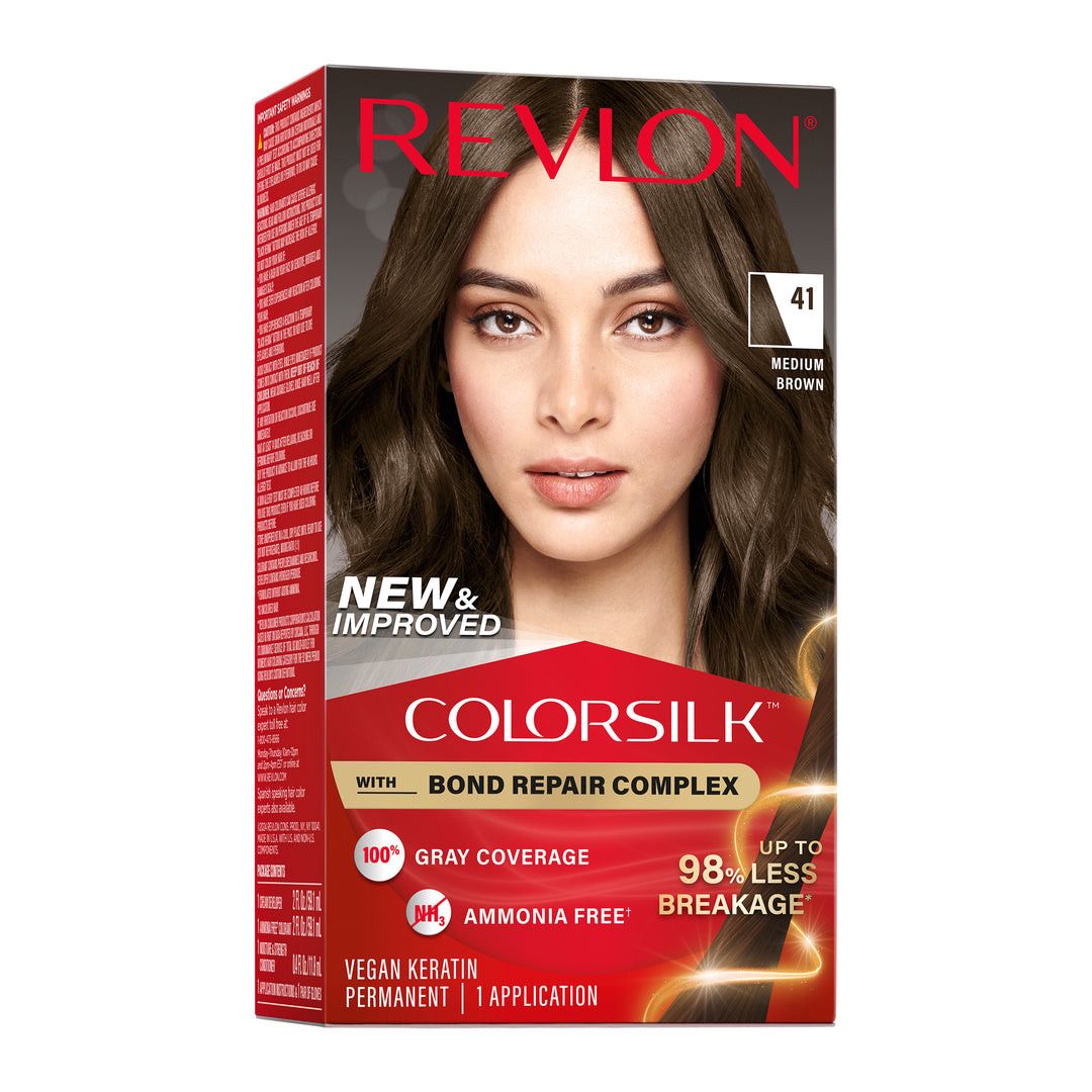 Saç boyası Revlon ColorSilk with Bond Repair Complex Permanent Hair Dye 41 Medium Brown — Mallar, Bakı