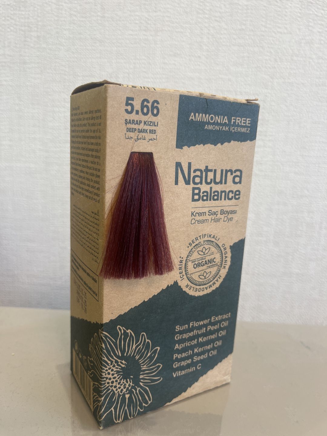 Krem-boya oksidləşdirici ilə Natura Balance N5.66 Deep Dark Red — Mallar, Bakı (2)