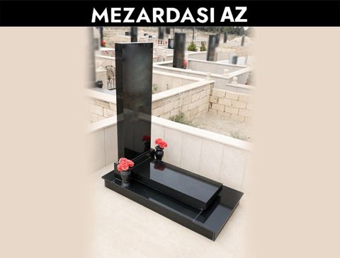 Düzbucaqlı məzar və qəbir daşları — Mezardasi az