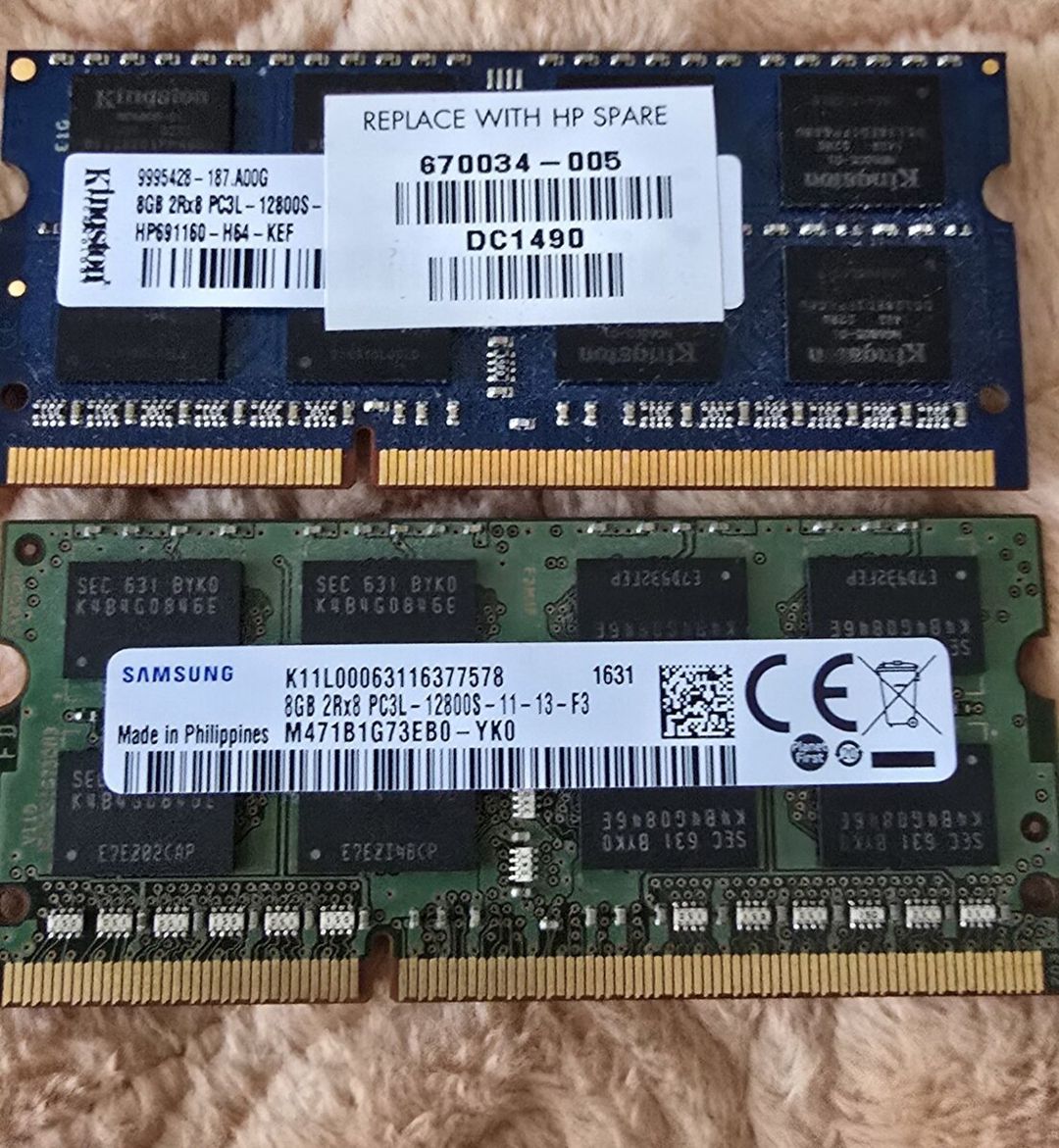 Operativ yaddaş 8GB DDR3 12800s — Kompüterlər və noutbuklar, Bakı
