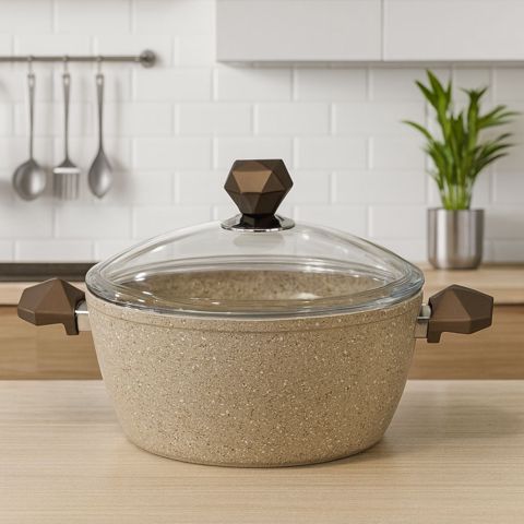 Qazan Sultanlı SU-LI0126, qranit, krem, 30 sm, 6000 ml — Bakı