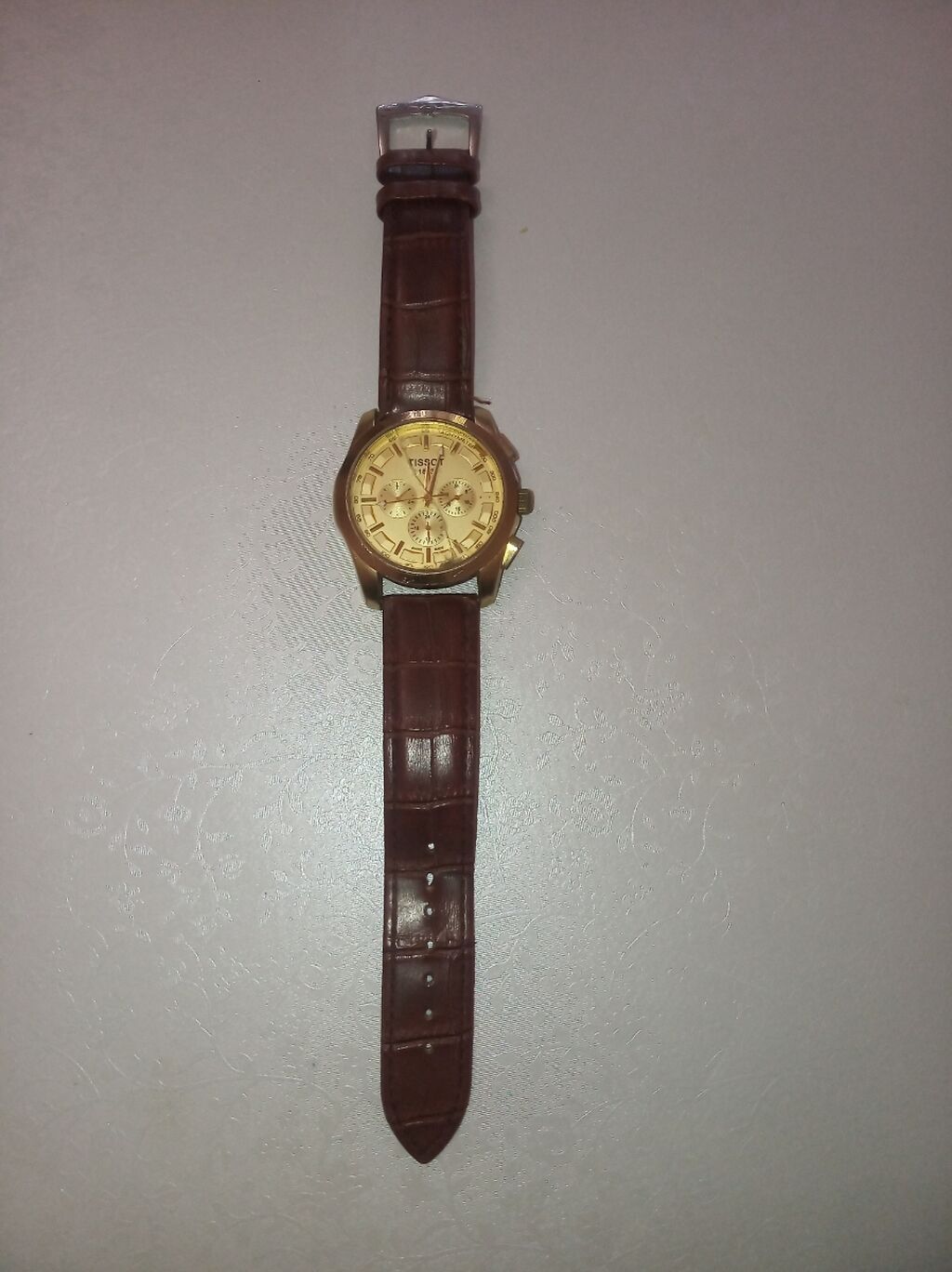 Tissot kişi qol saatı - Korpus: qızılı rəngli yuvarlaq metal korpus — Qol saatları, Bakı (4)