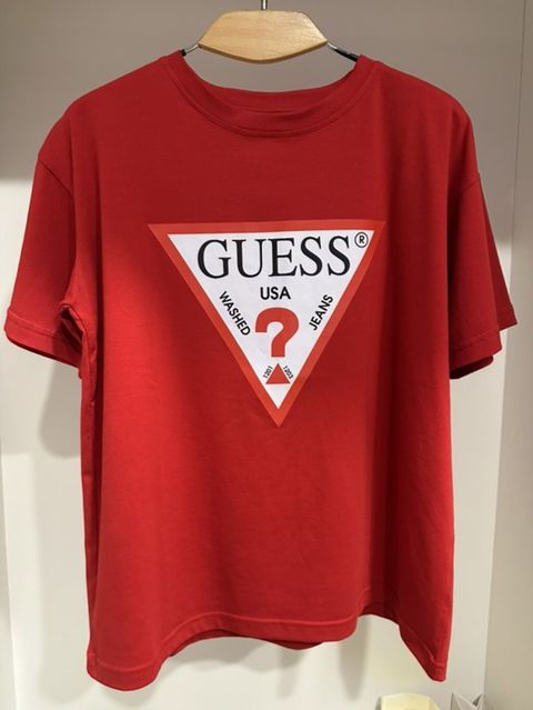 Futbolka, Guess, Standart, rəng - Qırmızı — Bakı