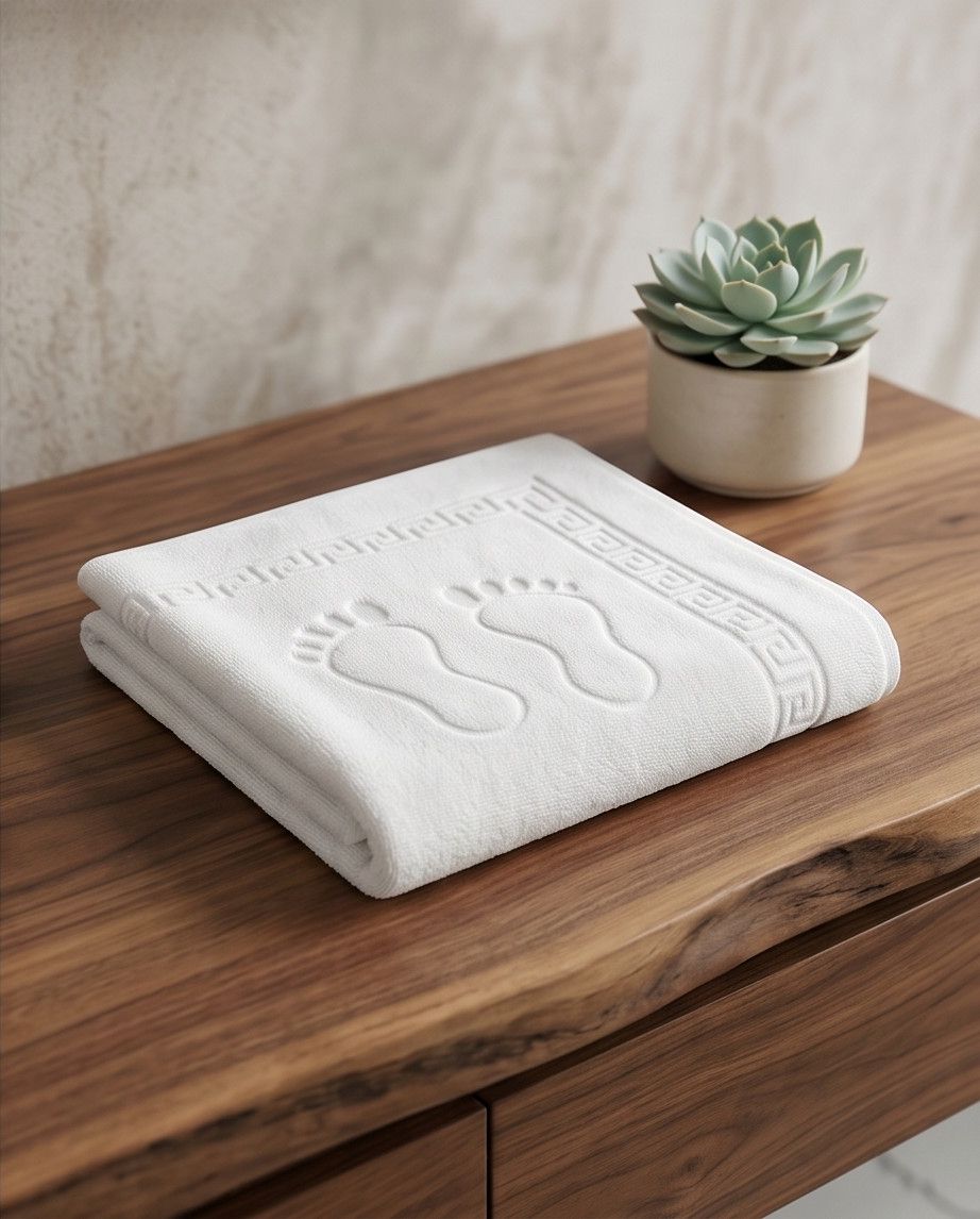 Ayaqlar üçün dəsmal 0298, pambıq, ağ, 50x70 sm — Mallar, Bakı (3)