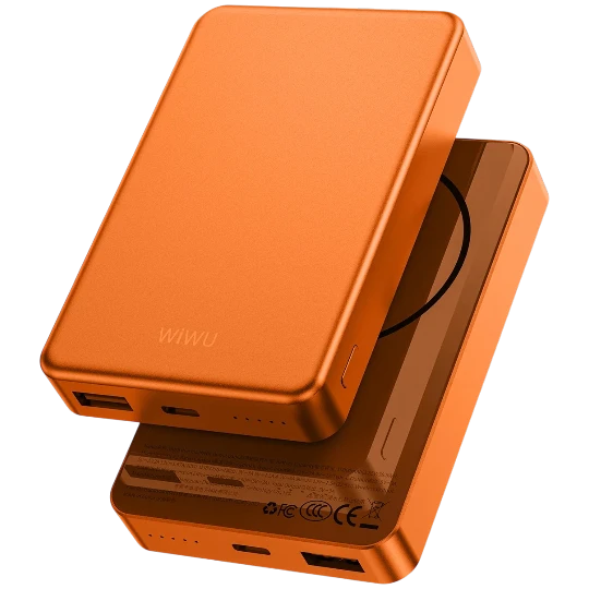 Powerbank Wiwu ultra thın magnetıc 10000MAH P15 orange - 10405 — Powerbank-lər, Bakı (2)