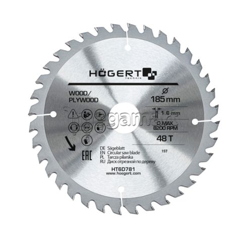 Mişar diski Taxta üçün 185x48Tx30, Mn65 Högert HT6D781 — Bakı