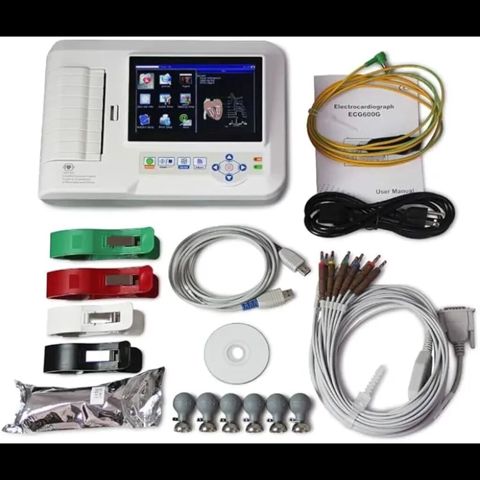 Contec ECG600G – 6 kanallı elektrokardioqraf Brend/model: Contec — 1 600 ₼ · Bakı · Tibbi avadanlıqlar Contec ECG600G – 6 kanallı elektrokardioqraf Brend/model: Contec — Bakı