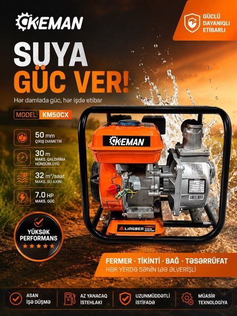 Su pompası Keman KM50CX — Bakı