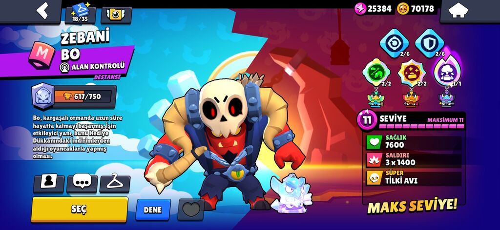 Brawl Stars oyun hesabı – yüksək səviyyəli və zəngin kontentli - Kupa — Şəxsi əşyalar, Masazır (9)