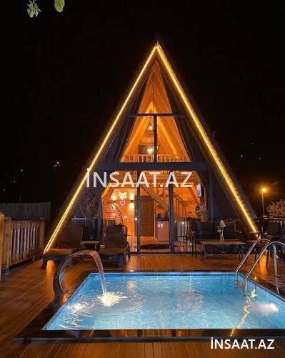 Müasir, hovuzlu A-frame evleri mükemmel dizayn ile — Оңдоо кызматтары