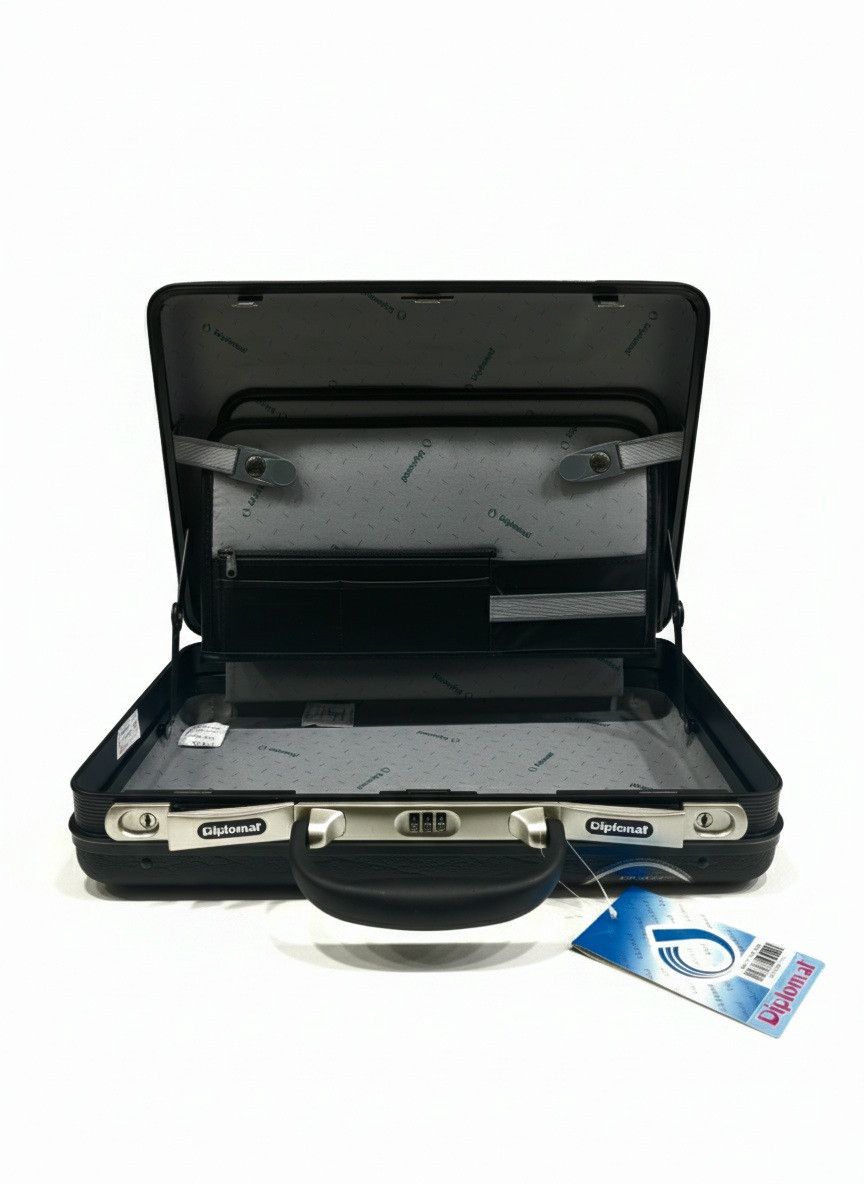 Diplomat sm 45x35x11 sm, plastik, qara — Mallar, Bakı (2)