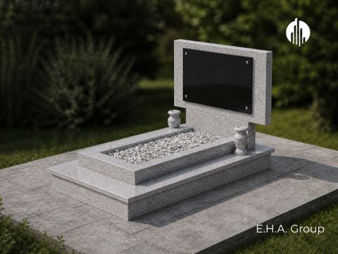 Çilli qranit ilə güllük yerli qəbir və məzar daşları — Bakı