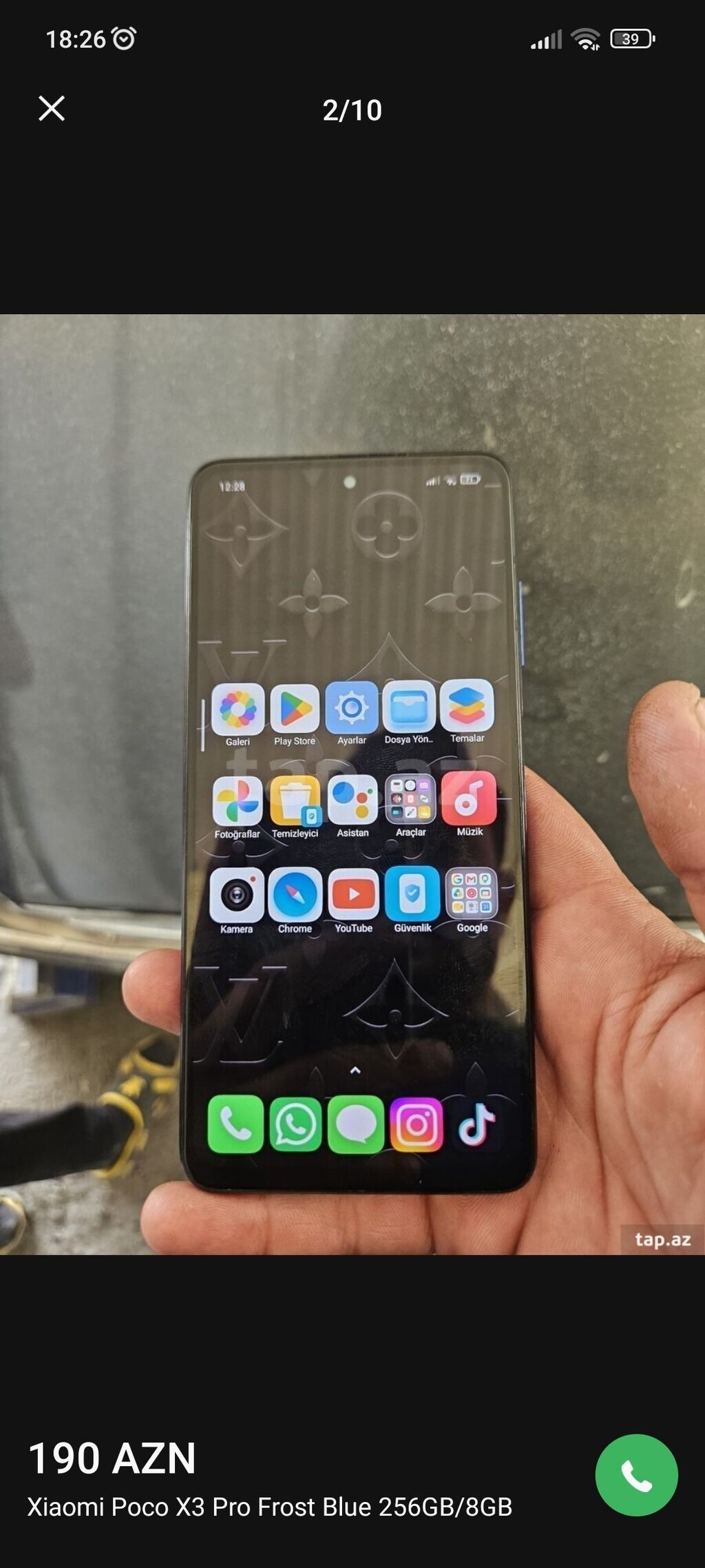 Poco X3 Pro, 256 GB, rəng - Mavi, Barmaq izi — Xiaomi, Ağdam (2)